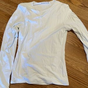 Abercrombie & Fitch White Long Sleeve Tee